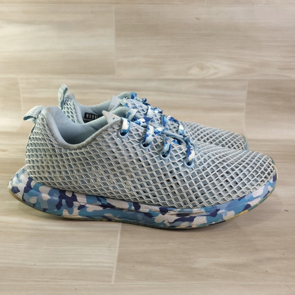 Nobull Mesh Runner Blue Camo Training Shoes Sneakers Size M 8.5 W 10 Activewear